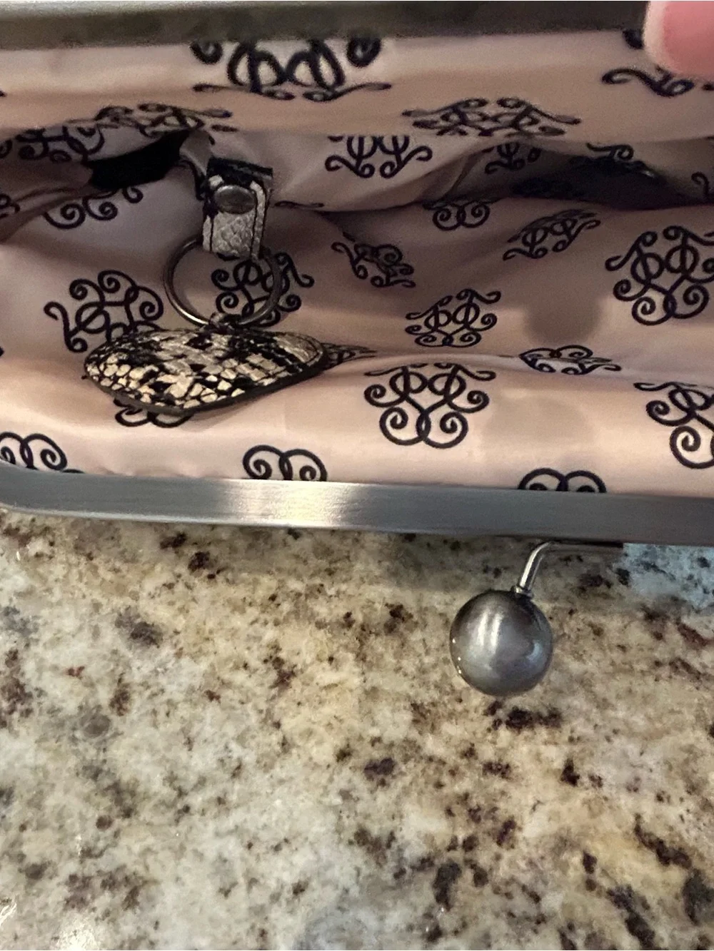 Jessica Simpson Snake Print Crossbody Bag like new. Keychain & card holder too